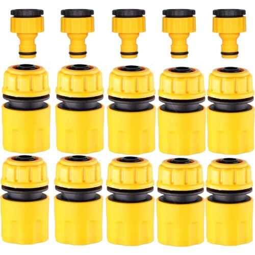 10PCSGarden Irrigation 1/2'' 3/4'' Male Faucet Hose Connecter Quick Coupling Irrigation with Garden Water Connector