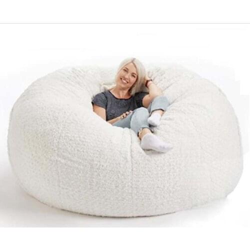 180X90CM Microsuede Foam Giant Bean Bag Memory Living Room Chair Lazy Sofa Soft Cover