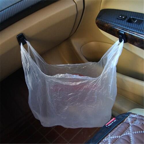 3pcs/set Car Mini Hanger Hook Rubbish Bag Pothook Auto Car Truck Convenient Bag Key Purse Holder Hanging Hanger Hook Black Beige