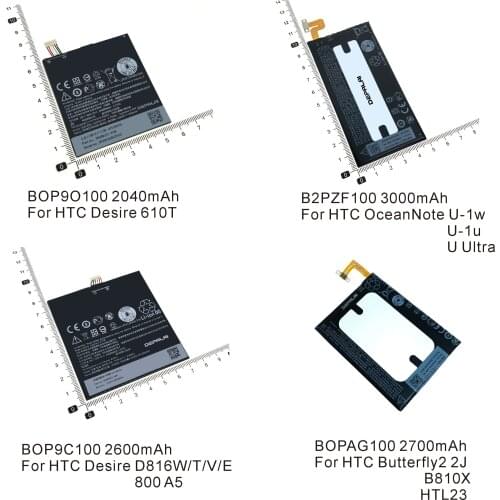 BOP9O100 B2PZF100 BOP9C100 BOPAG100 Battery For HTC Desire 610T U-1w U-1u U Ultra D816W/T/V/E Butterfly 2J B810X HTL23 batteries