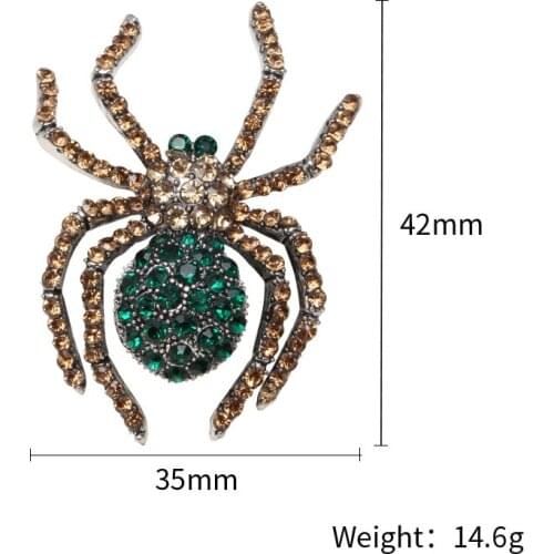 Insect Brooch Spider pins for women cloth decoration rhinestone brooch jewelry coat accessories