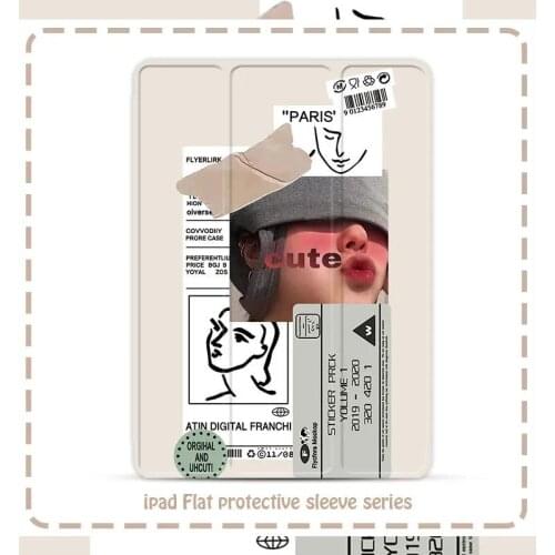 Boy Cute Case for iPad Air 4 2020 10.5 Air 3 Cover 10.2 7th 2021 Pro 11 Case 2018 Air 2 9.7 Mini 5 Funda Grey Shell for Ipad 9.7