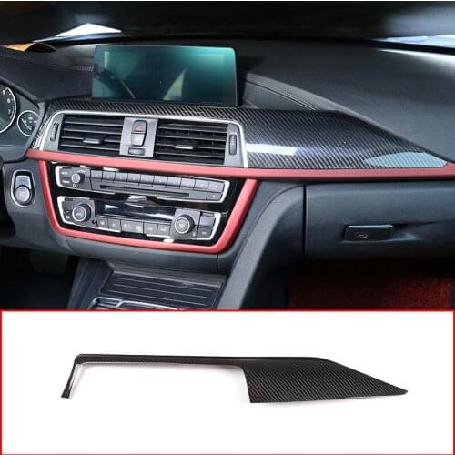 Real Carbon Fiber Center Console Decoration Panel Trim For BMW 3 Series F30 M3 M4 2014-2018 Left Hand Drive Accessories