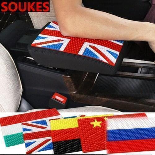 Flag Car Center Console Armrest Anti-Slip Mat For Volvo S60 XC90 V40 V70 V50 V60 S80 XC60 XC70 Nissan Qashqai X-TRAIL Juke TIIDA