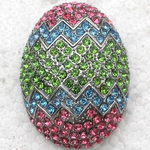 Fashion brooch Rhinestone Easter Egg Pin brooches C513 E