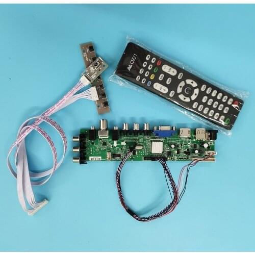 Kit For LP156WD1-TLD5/LP156WD1-TLB4 TV LVDS USB AV WLED Signal controller board DVB-T remote 1600X900 VGA LED HDMI digital 40pin