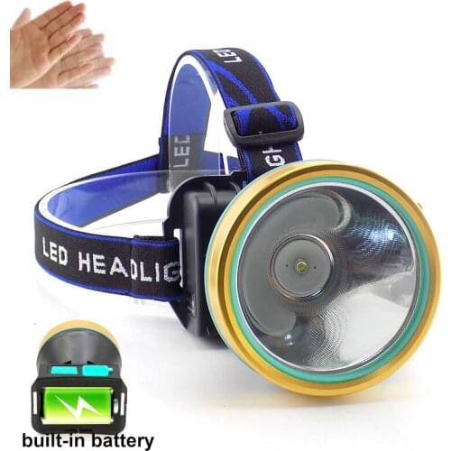 Sensor T6 led USB Headlamp Flashlight frontal headlight rechargeable battery head light lamp Torches linterna camping fishing s1