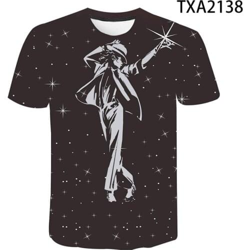 2020 New Summer Michael Jackson 3D T shirt Men Women Children Fashion Streetwear Boy Girl Kids Printed T-shirts Cool Tops Tee