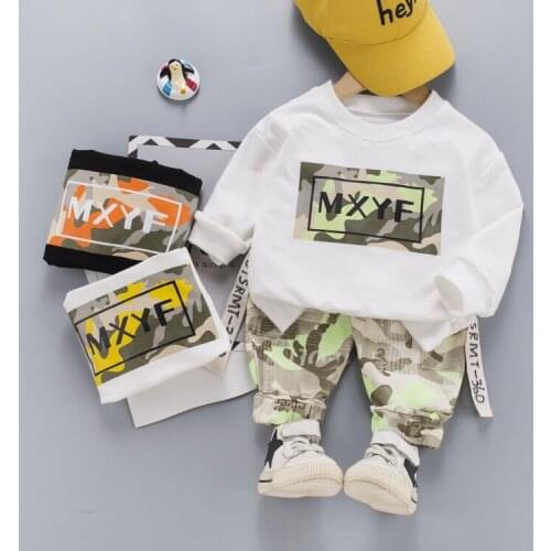 New Baby Boys Clothing Sets Cartoon Children Autumn Style Boys Girl Clothes Kids Set Cotton Sweater + Denim Pants 1 2 3 4 yrs