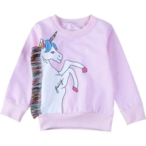 1-7Y Toddler Kids Girls Cartoon Print Hoodies Jacket Pullovers Casual Long Sleeve Warm Cute Sweatshirt Clothes Tops