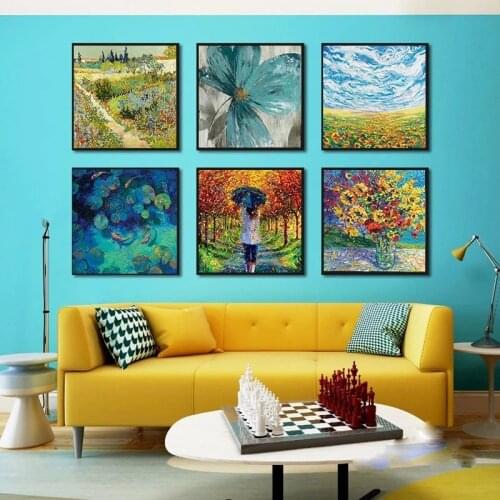Landscape Famous Van Gogh Colourful Flowers Pictures Canvas PaintingOil Painting Poster Modern Wall Art in Livingroom Home Decor