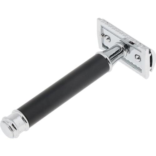 Professional Long Handle Safety Razors Men Face Cleaning Grooming Tool Black, For Personal Daily Life Use