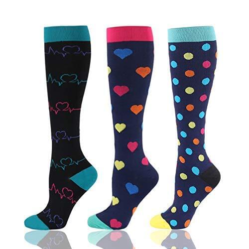 48 Styles Compression Socks Marathon Running Sports Socks Men Women 30 Mmhg Knee High for Medical Edema Diabetes Varicose Veins