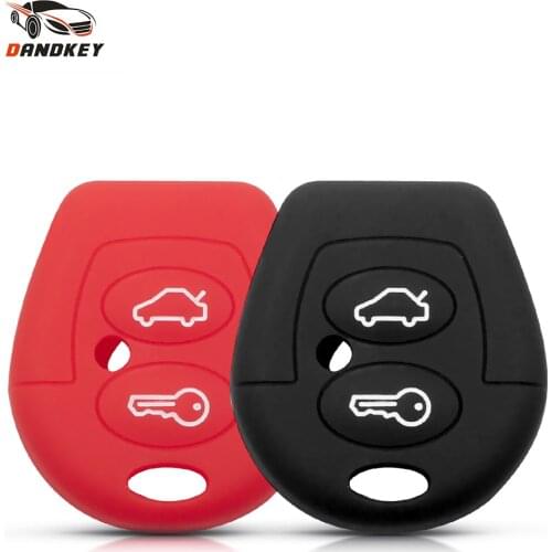 Dandkey Silicone Rubber Key Cover Fob Car Case For Vw Polo Golf Passat Bora Sharan Skoda Octavia Fabia Seat Corboda Leon Ibiza