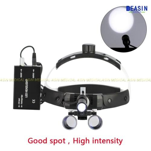 Dental Loupes Dental Magnifier Dental Lab Medical Loupes Magnification Binocular 2.5/3.5x420 Headlight Headlamp 5W Set
