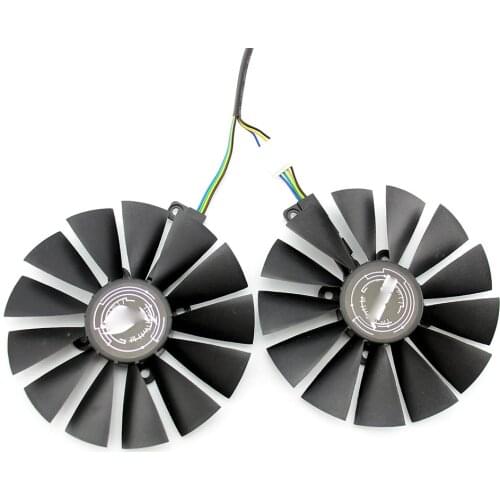 2Pcs/lot FDC10M12S9-C 12V 0.25AMP 95mm VGA Fan For ASUS STRIX DUAL RX 580 O4G RX580 O8G Gaming 4PIN 13blades Cooling Fan
