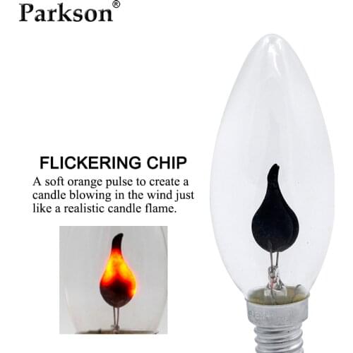 Vintage E14 E27 Led Bulb Edison Flicker Flame Led Candle Light Bulb Fire Lighting 3W AC220V Energy Saving Lamp For Home Decor