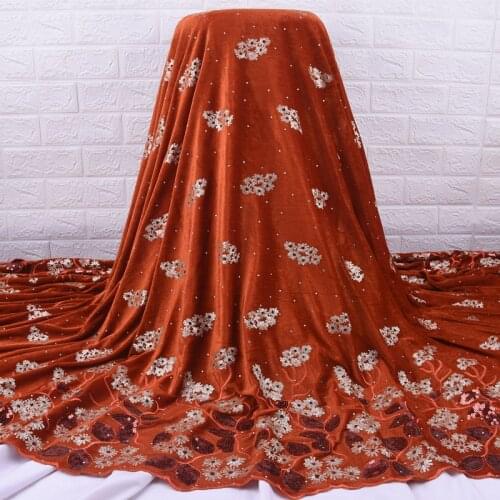 ZhenguiruRed High Quality African Lace Fabric Sequins French Lace Fabric Beautiful Nigerian Fabric For Women Wedding Party A2012