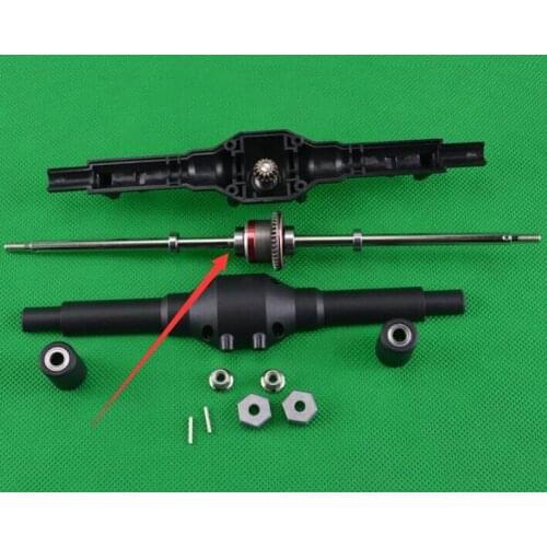 Wltoys 12428 12423 RC Car Spare parts Upgraded rear axle box with Metal differential gear