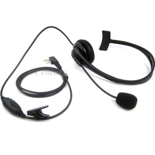 XQF 2-Pin Headset Earpiece PTT Boom Mic for BAOFENG UV-5R UV-5RE Plus UV-B5 GT-3TP UV-5X BF-F8HP Two Way Radio Walkie Talkie