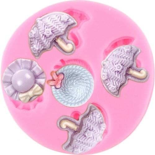 Umbrella Silicone Mold Hat Fondant Cake Decorating Tools Candy Resin Clay Molds Chocolate Gumpaste Mould DIY Baking Moulds