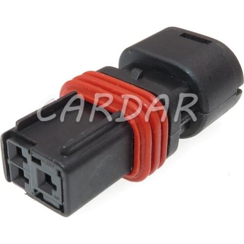 1 Set 3 Pin Wiring Waterproof Electrical Connector Automobile Socket With Metal Pins