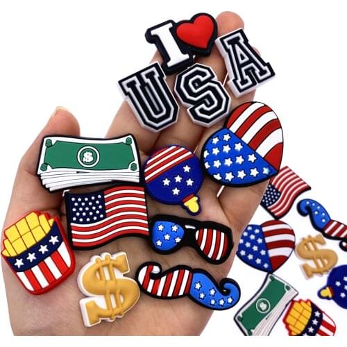 10PCS/Set Hot Selling American Style Icon PVC Flat Back Accessories For DIY Phone Case Jewelry Scrapbook Dollar Components