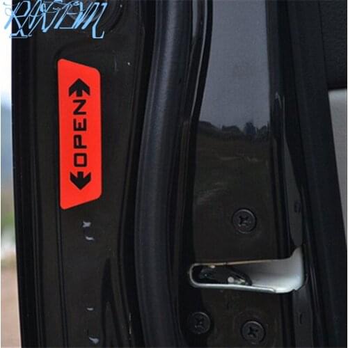 4pcs/set styling Reflective Door Open Warning Stickers for SsangYong Actyon Turismo Rodius Rexton Korando Kyron Musso Sports