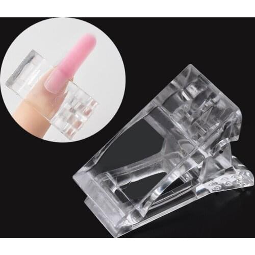 5pcs Nail Tips Clip Acrylic Nail Plastic Extension Clamp Fake Finger Polish Quick Building Mold UV Builder Gel Assistant Tools