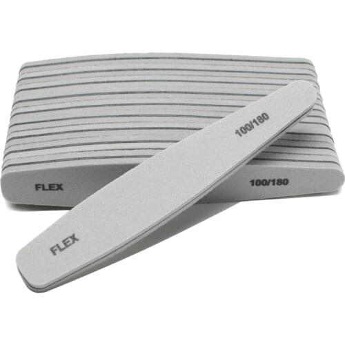 50Pcs Sponge Nail File 100/180 Gray Diamond Nail Buffer Nail Art Sanding Buffer Double Sided UV Gel Polisher Salon Manicure Tool