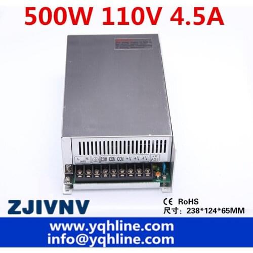 500w 110v 4.5a programmable switching power supply ac to dc for LED strip ight, CCTV Camera and industrial (s-500-110)