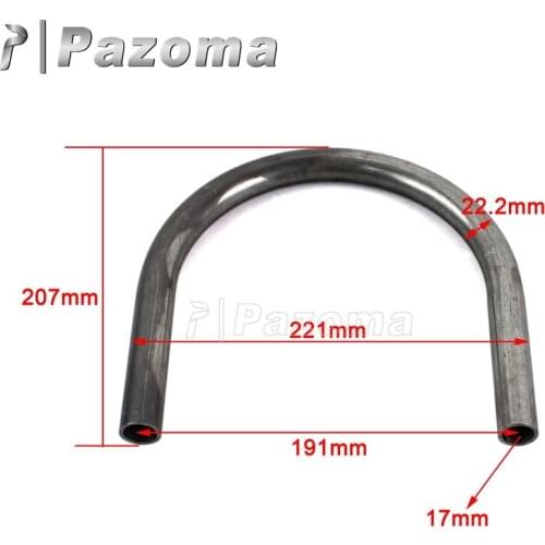 7/8" 22mm Steel Tube Motorcycle Brat Style Seat Frame Hoop Loop Cafe Racer Bobber Tracker End For Suzuki Yamaha Kawasaki Honda