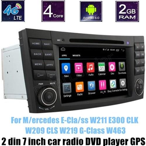 7 inch 2 din Android 6.0 For BENZ E-Class W211 E300 CLK W209 CLS W219 G-Class W463 car DVD radio player stereo
