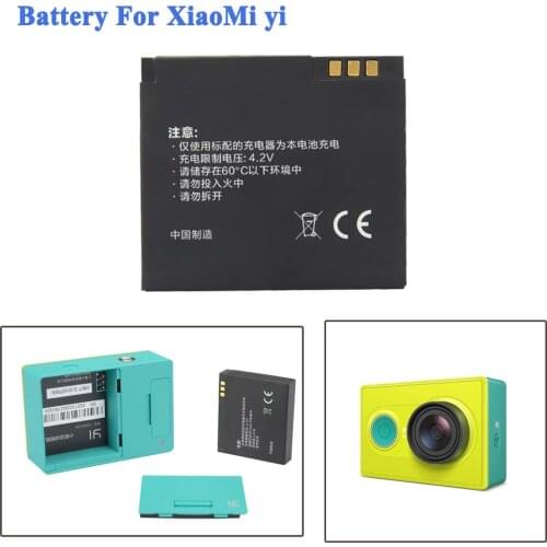 High Quality 1010mAH Xiaomi yi Battery Accessories Li-ion Spare Battery For Xiaomi Yi Action Soprt Camera battery Accessories