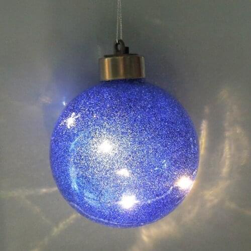 Free Shipping Different Diameter=8cm 10cm 12cm 15cm Blue Glass Ball Lighting Christmas Day Home Decoration Festival Prop