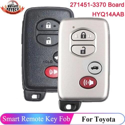 KEYECU 271451-3370 E HYQ14AAB for Toyota Avalon Camry 2007 08 09 2010 Corolla 2011 2012 2013 2014 Smart Keyless Remote Key Fob
