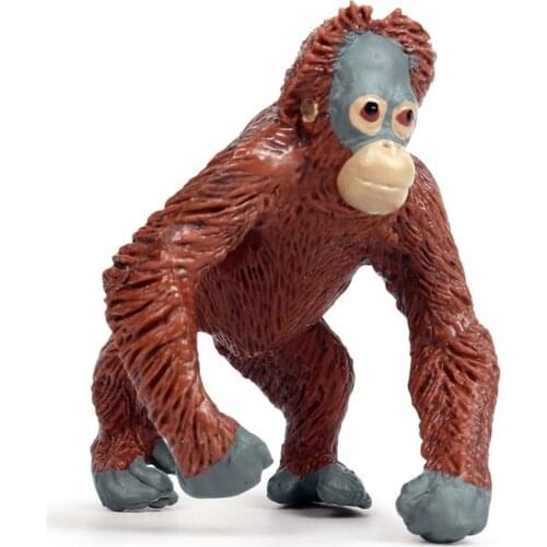 Simulated Orangutan Animal Figure Collectible Toys Wild Animal Cognition Action Figures Kids Plastic Model Toys