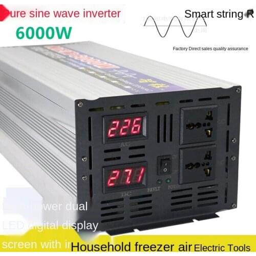 6000W Pure Sine Wave Inverter Solar Inverter Can Be Used Induction Cooker Refrigerator Air Conditioner 12V 24V 48V 60V