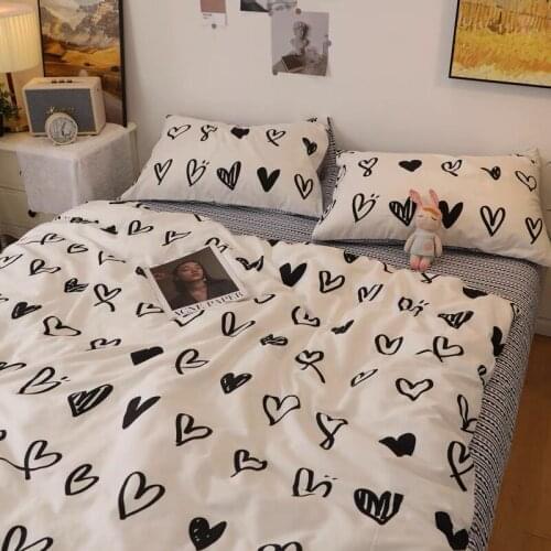 Beddding Set 4pcs Duvet Cover Set Pillow Cases Queen Bed Linens Comforter King Bedding Sheet