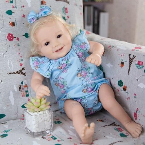 Hoomai New Design 20" Reborn Baby Dolls Lifelike Cloth Body Toddler Baby Toy Dolls For Kids Playmate Birthday Gift