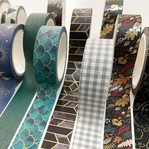 Creative single package bronzing and paper tape hand account tape hand account tape DIY decorative masking paper tape 7M