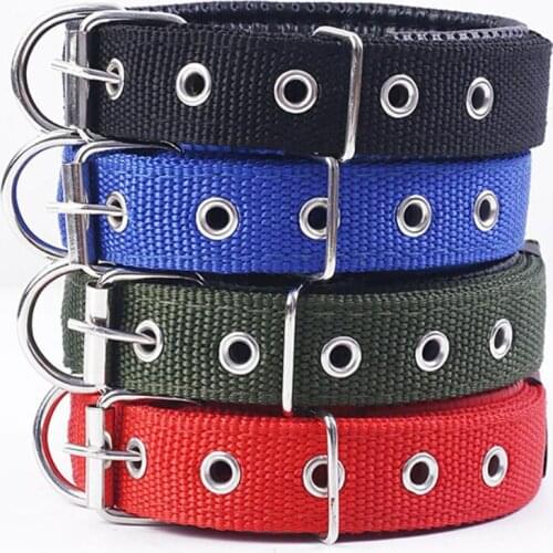 20pcs/lot Nylon Pet Dog Collars with Soft Foam Mixed Colors Pet Dog Collars Factory Wholesale