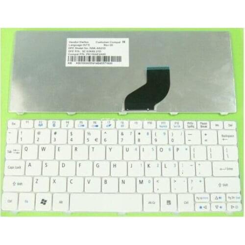New Laptop Keyboard for Acer ZE6 521 522 533 D255 D255E D257 D260 D270 PAV70 US Layout