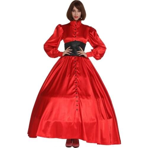 New Arrival Custom Made Gothic Dresses Vintage Victorian Red Sarpet Dresses