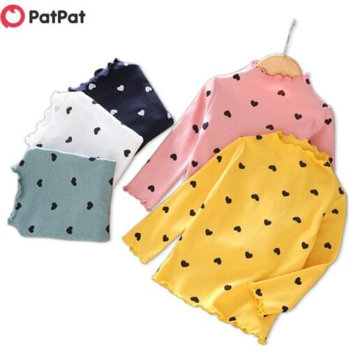 Baby / Toddler Girl Pretty Heart Allover Solid Top Kids Tops Long-Sleeve T-shirt Baby Clothes