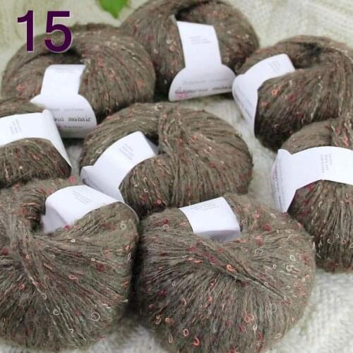 Sale 8ballsX50gr Luxury Fluffy Soft NEW MOHAIR Shawls Hand Knit Crochet Yarn Black brown 825-15-8