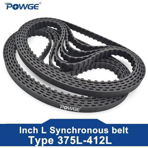 POWGE Trapezoid L Timing belt C=146/150/154/158/160 Width 050/12.7mm 075/19.1mm 25.4mm Synchronous Belt 146L 150L 154L 158L 160L