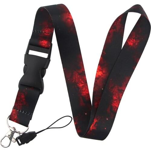ER048 Red Neck Strap Creative Painting Key Chain Buckle Lanyard For Phone Keys ID Card Lanyards