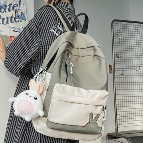 College Student Book Bag Waterproof Cute Women Kawaii Lady Harajuku Backpack Cool Female Fashion School Bags for Teenage Girls