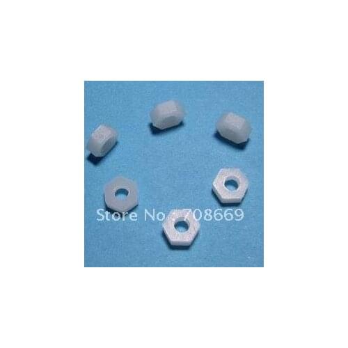 500pcs DIN934 M2 M2.5 M3 M4 M5 M6 M8 M10 M12 PA66 Nylon Hex Nut Hexagon Plastic Hex Nuts